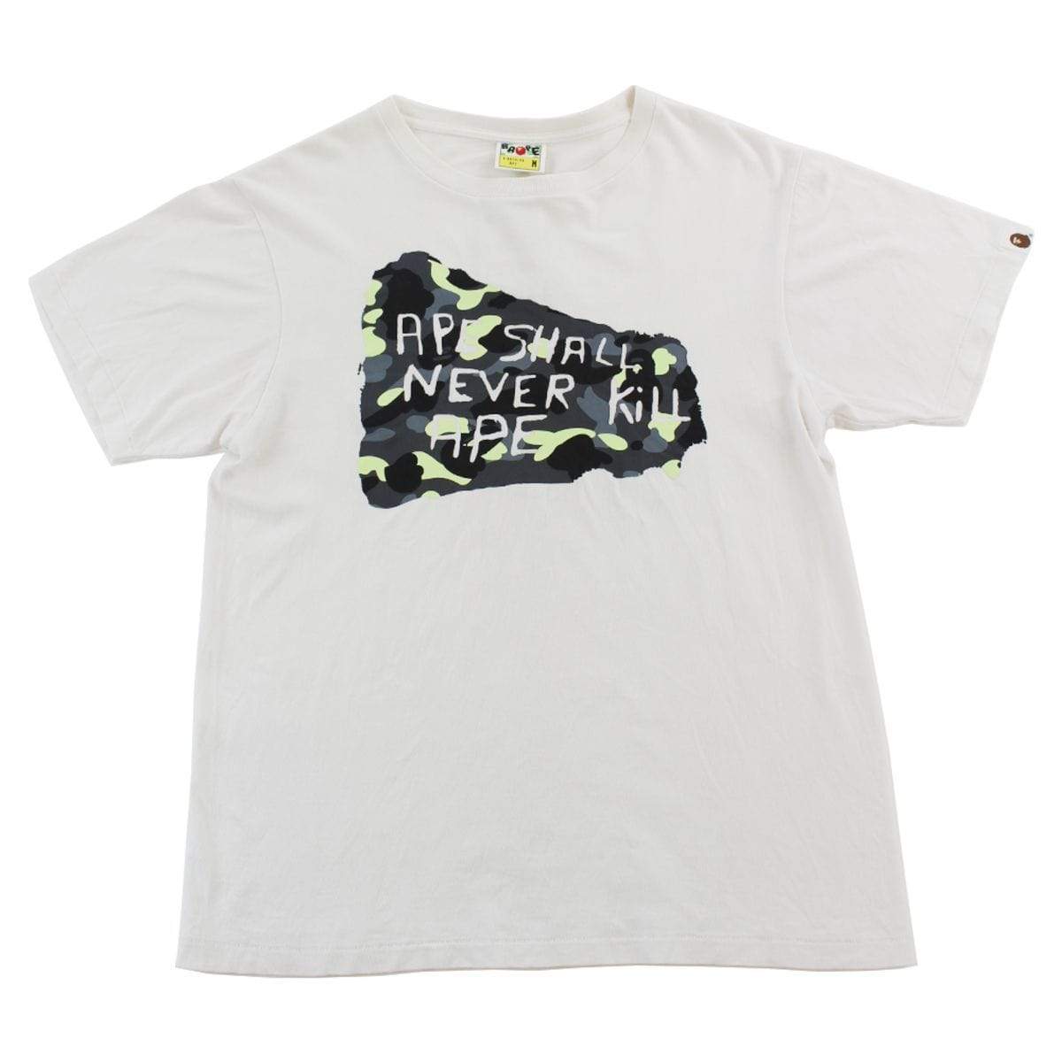 Bape ASNKA Text City Camo Tee White - SaruGeneral