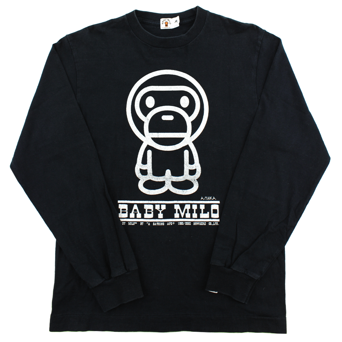 Bape Baby Milo LS Black - SaruGeneral