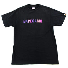 T-shirt camouflage Bape texte violet noir