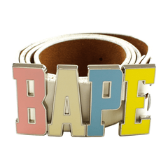 Ceinture Bape Candy Text - Blanche