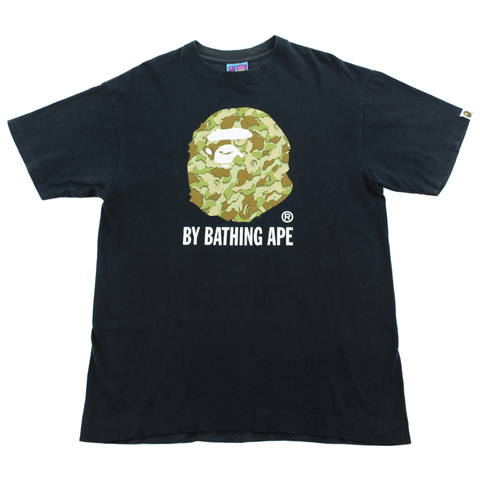 Bape x Kaws Green Camo Big Ape Tee Black