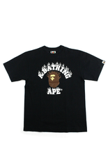 T-shirt Bape Original Flaming Classic College avec logo noir