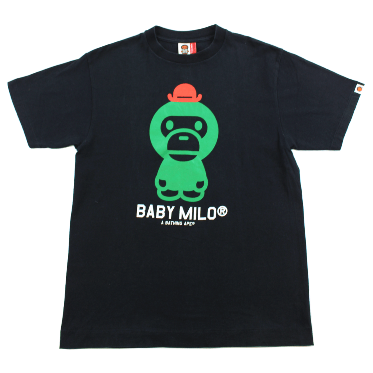 Bape Green Baby Milo Bowler Hat Tee Black - SaruGeneral