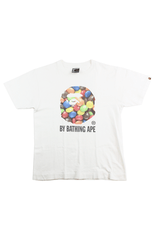 T-shirt Bape M&M Big Ape avec logo blanc
