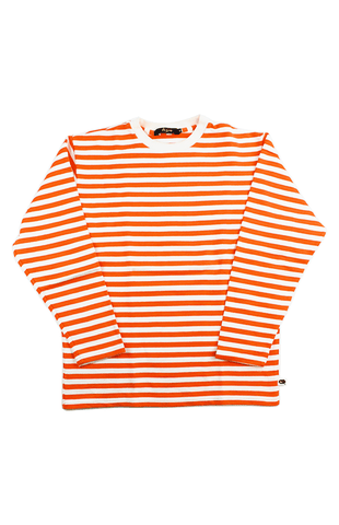 Bape Orange Stripe LS White