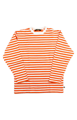 Bape Orange Stripe LS Blanc