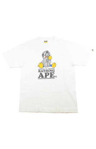 Bape Grey Teriyaki Shark Tee White