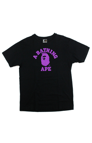 T-shirt Bape Purple NYC College avec logo noir