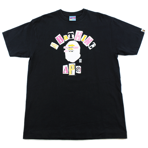 T-shirt Bape noir avec logo universitaire des Sex Pistols