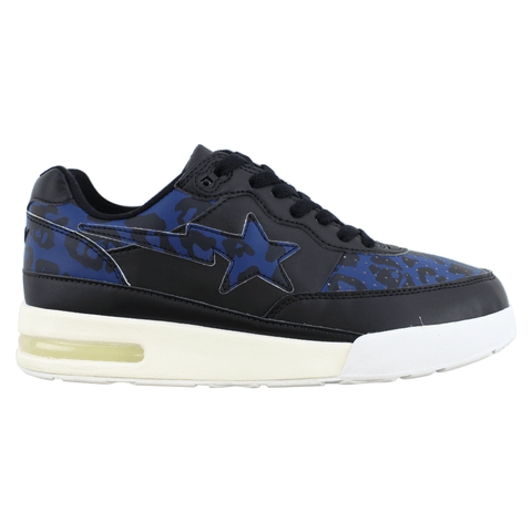 Bape Roadsta Bleu Imprimé Léopard Noir Blanc