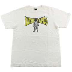 T-shirt blanc avec texte Bape Spaceman Bathing Ape