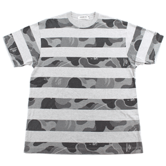 T-shirt camouflage gris rayé ABC de Bape