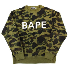 Pull ras du cou Bape Text 1st Green Camo