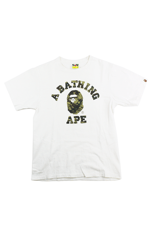 Bape Woodland College Logo Tee White