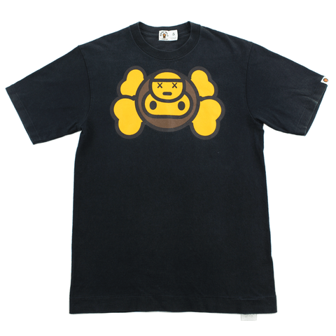 Bape x Kaws Baby Milo Head Tee Black