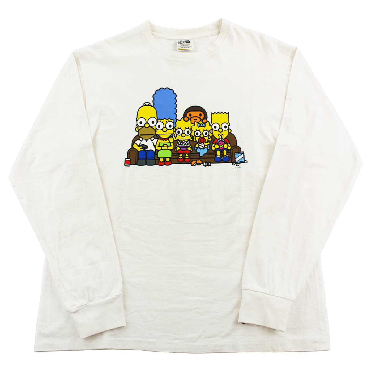 Bape x Simpsons Baby Milo Couch LS White - SaruGeneral