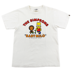 T-shirt Bape x Simpsons Bart Milo blanc