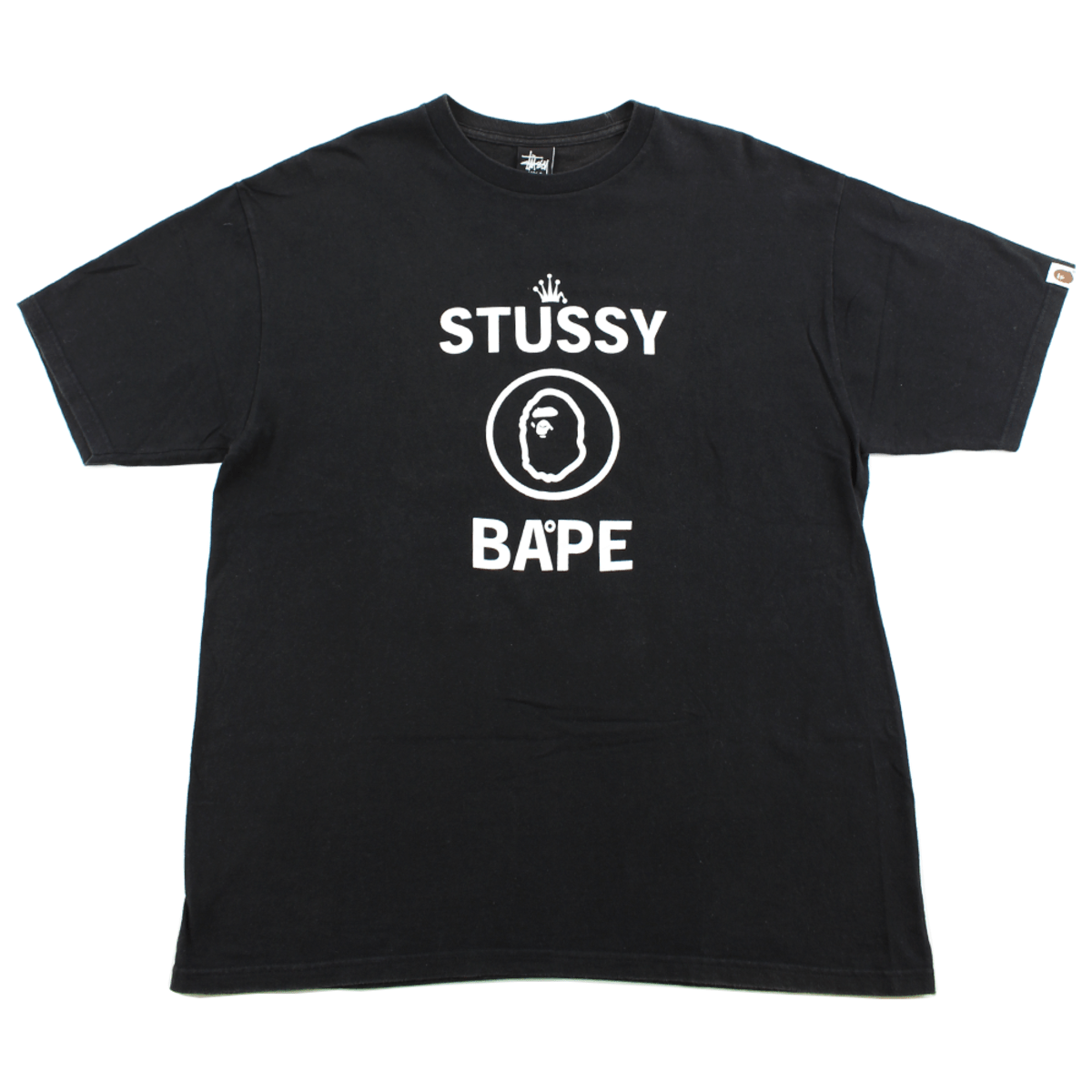 Bape x Stussy Tee Black - SaruGeneral