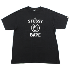 T-shirt Bape x Stussy noir