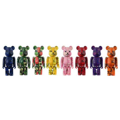 Ensemble de briques Bearbrick Bape 100 % Flame Camo