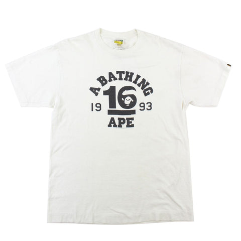 T-shirt Bape « 10 » College Logo Blanc