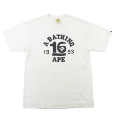 Bape '10' College Logo Tee White