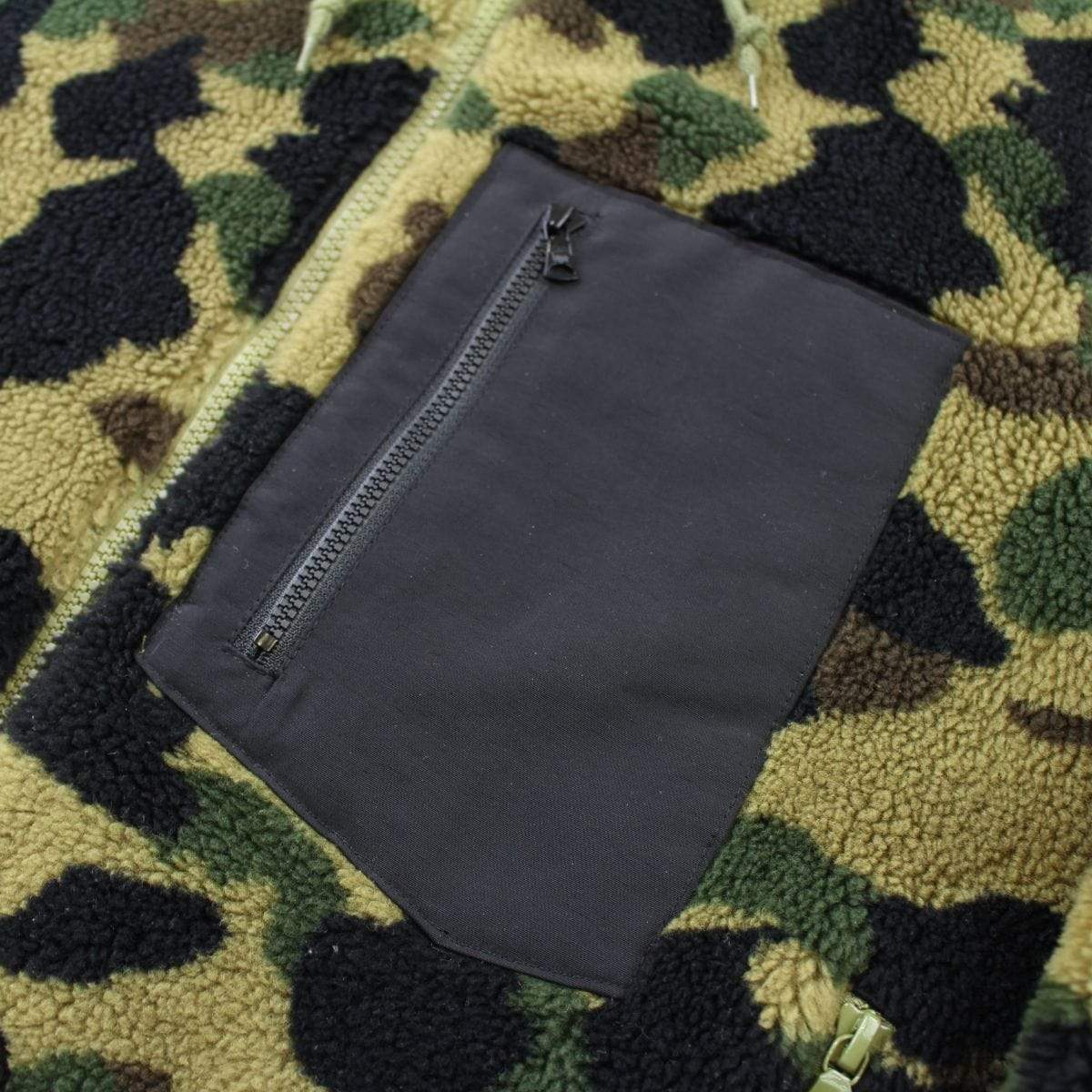 Bape 1st Green Camo BOA Fleece Jacket - SaruGeneral