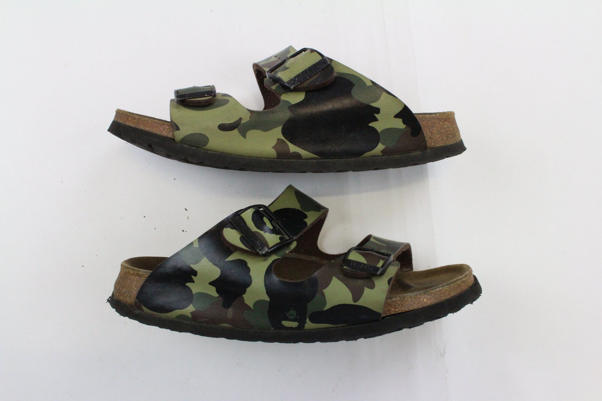 Bape 1st Green Camo Birkenstocks - SaruGeneral