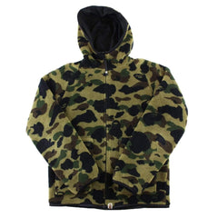 Bape 1st Green Camo Boa Fleece Reversible Jacket