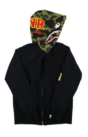 Bape 1st Green Camo Half Shark Noir PONR