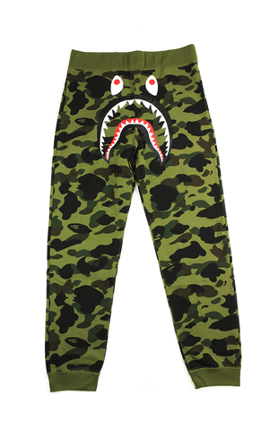 Pantalon de jogging Bape 1st Green Camo Shark