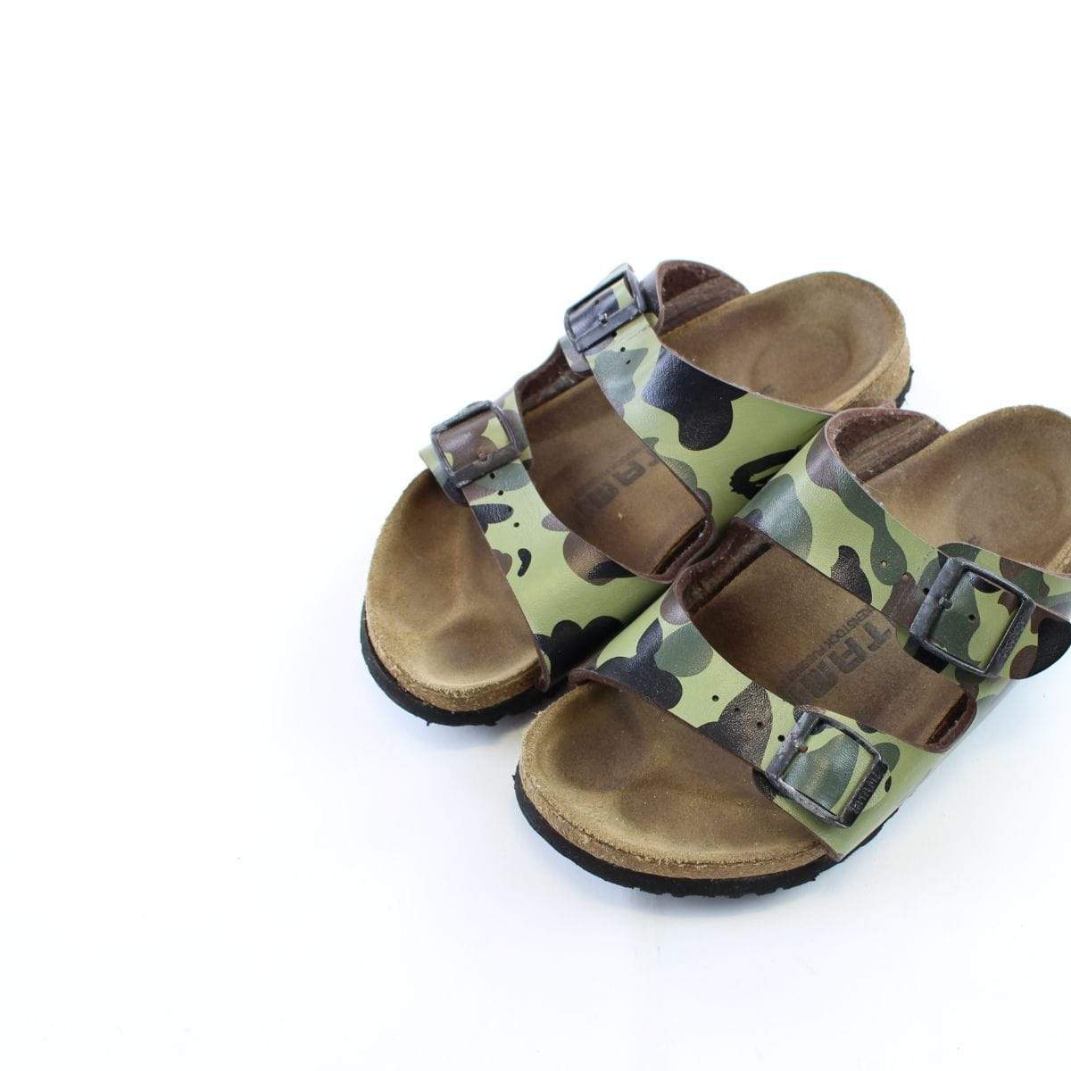 Bape 1st Green Camo Tatami Birkenstocks - SaruGeneral