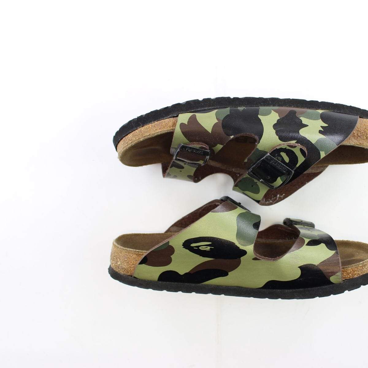 Bape 1st Green Camo Tatami Birkenstocks - SaruGeneral