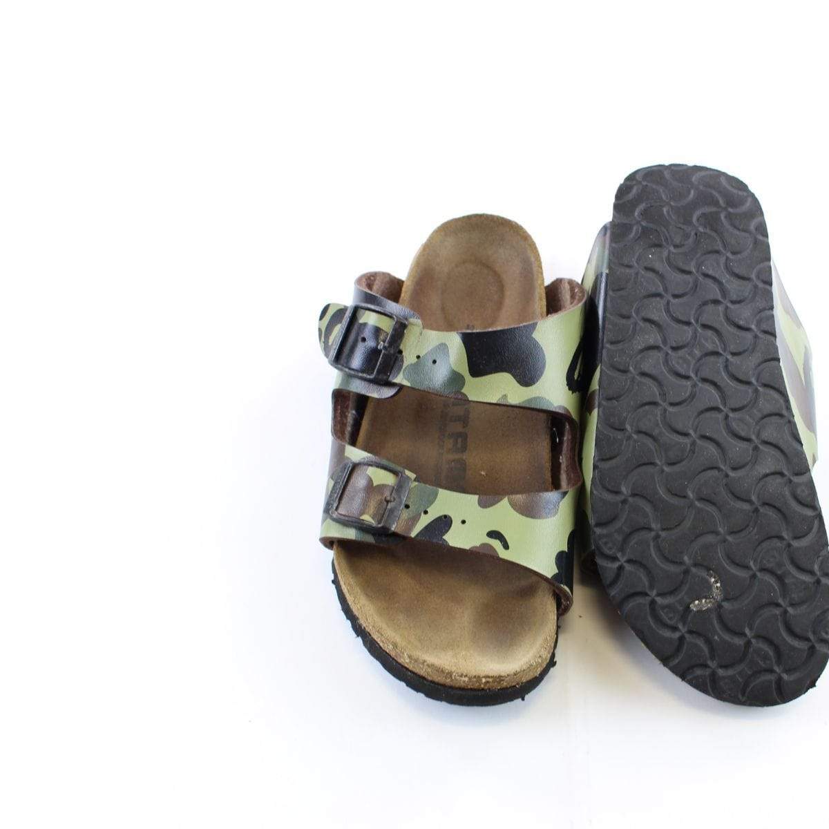 Bape 1st Green Camo Tatami Birkenstocks - SaruGeneral