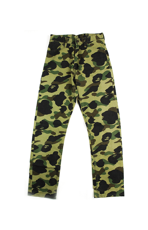 Bape 1st Green Camo Trousers - SaruGeneral