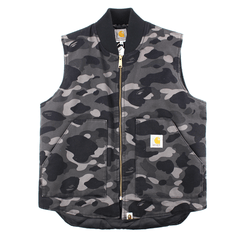 Gilet camouflage noir Bape x Carhartt WIP