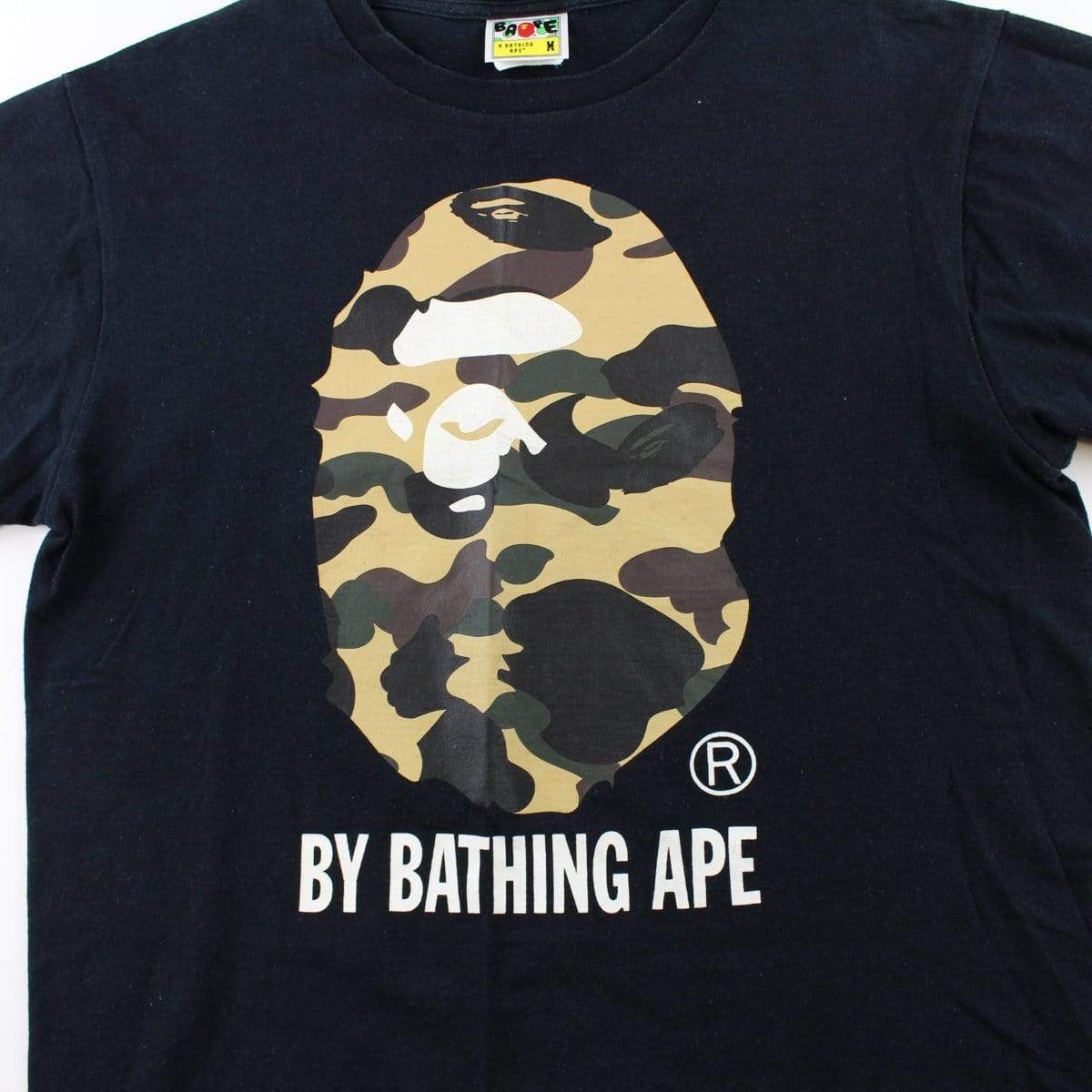Bape 1st Yellow Camo Big Ape Tee Black - SaruGeneral