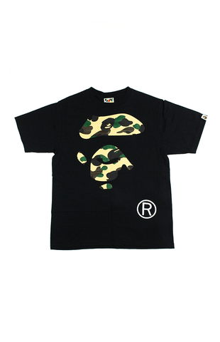 T-shirt Bape 1st Yellow Camo Ape Face Noir
