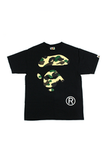 Bape 1st Yellow Camo ape Face Tee Black