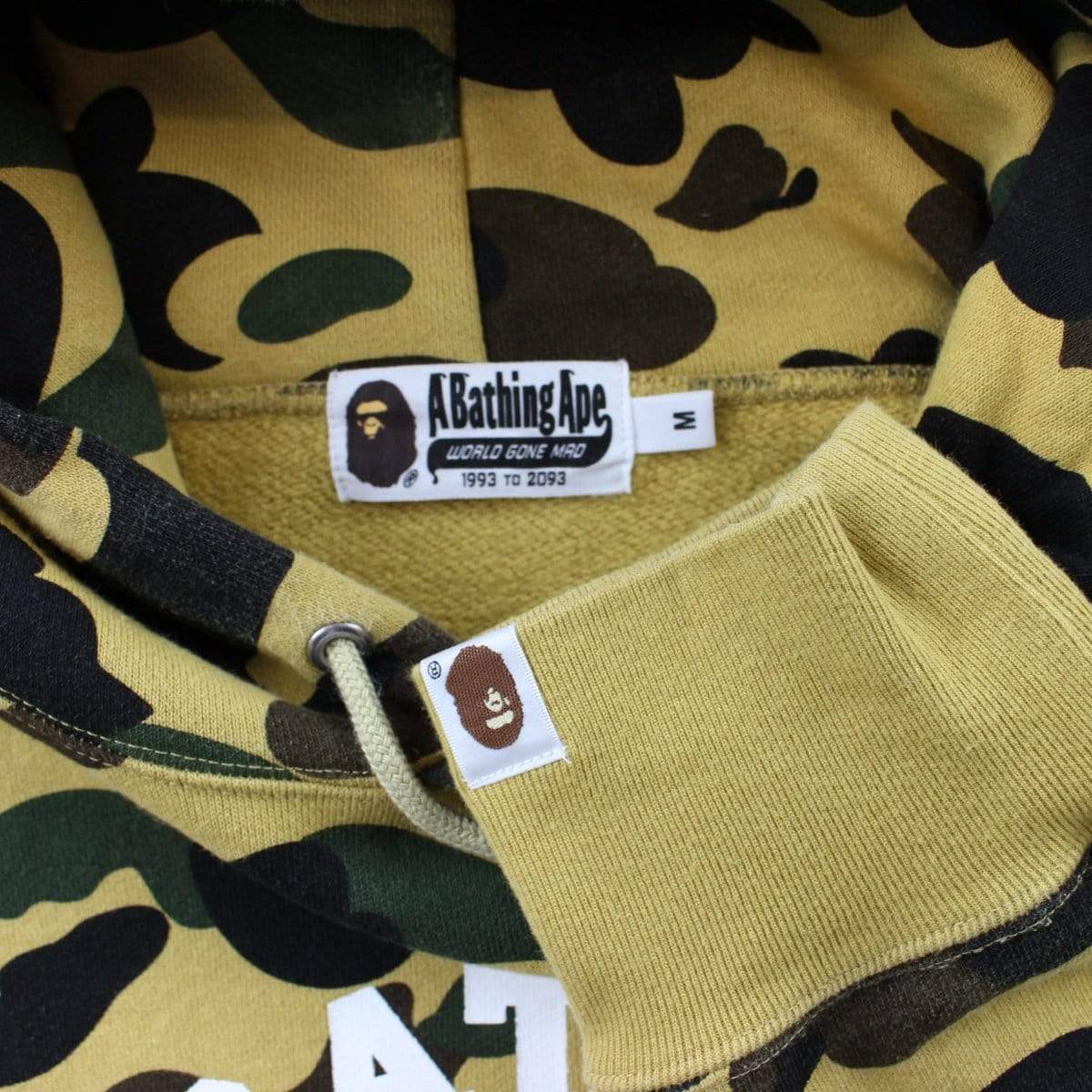 Bape 1st Yellow Camo College Logo Hoodie - SaruGeneral