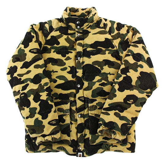 Bape 1St Yellow Camo Cord Puffer - SaruGeneral