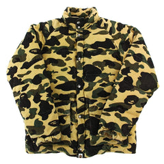 Bape 1er blouson matelassé jaune camouflage