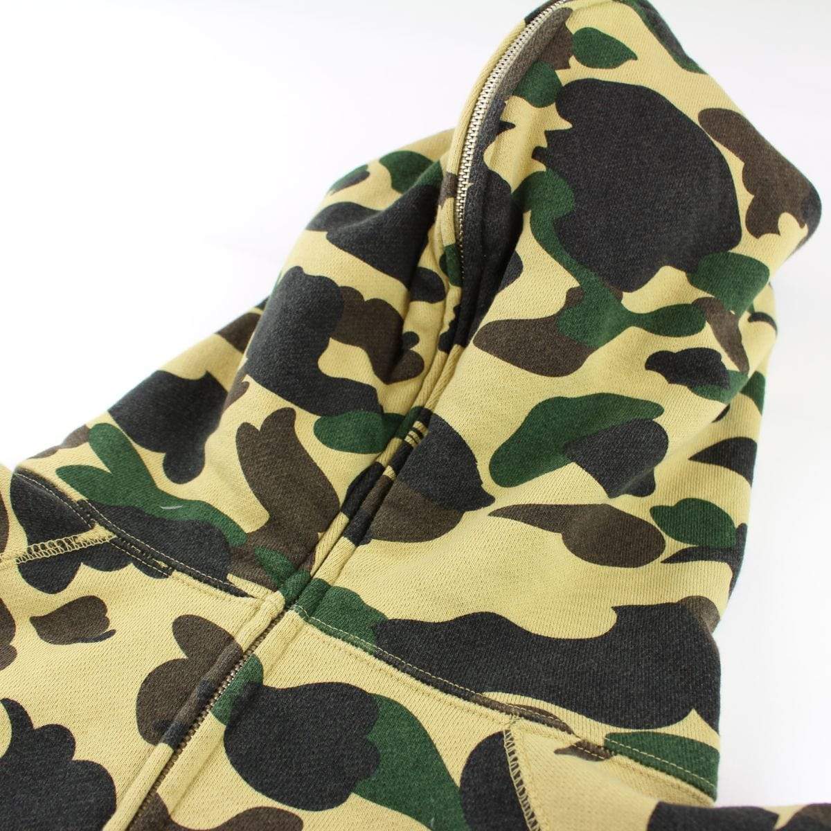 Bape 1st Yellow Camo Double Full Zip Hoodie - SaruGeneral