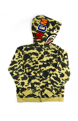 Sweat à capuche Bape 1st Yellow Camo Frankenape Shark