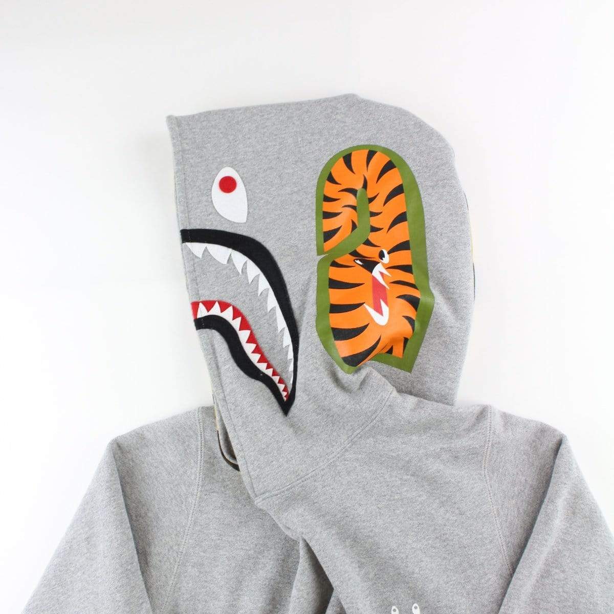 Bape 1st Yellow Camo Pullover Shark Hoodie Grey - SaruGeneral