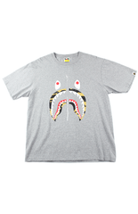 T-shirt Bape 1st Yellow Camo Shark Face Gris