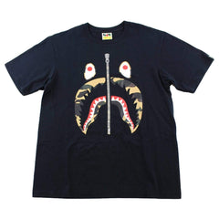 T-shirt Bape 1st Yellow Camo Shark Face Noir