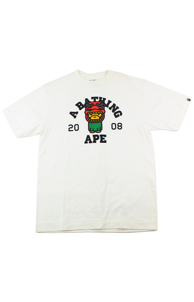 Bape 2008 Baby Milo Year of the Dragon Tee White - SaruGeneral
