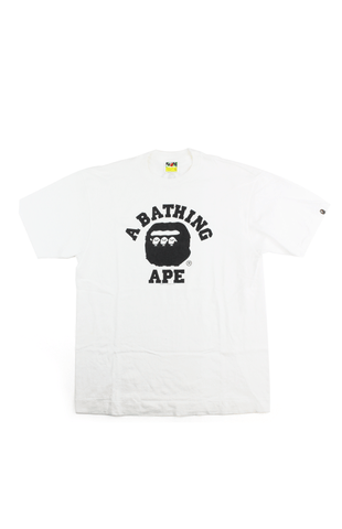 T-shirt Bape Triple Ape avec logo Head College, blanc