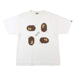 Bape 90 Degrees Big Ape Logo Tee White